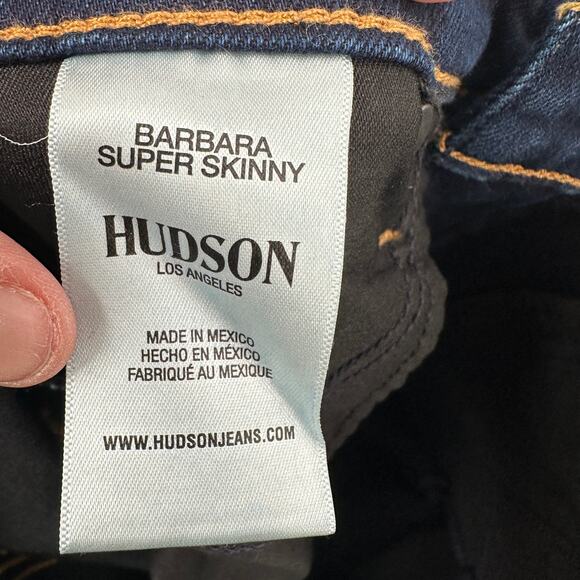 HUDSON JEANS NWT Barbara High Waist Super Skinny Denim Jeans Requiem // 25 Long - Picture 11 of 13